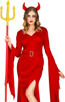 Produktbild von Teufelsdreizack rot und gold Accessoire 137 cm - Einheitsgröße