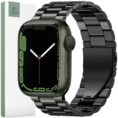 Obrázek produktu pro Tech-Protect Nerezové Hodinky Apple 4 / 5 / 6 / 7 / 8 / 9 / Se / Ultra 1 / 2 (42 / 44 / 45 / 49 Mm) Černé