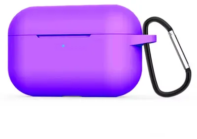 Produktbild von Lila Airpods-Hülle - Hülle passend für AirPods 3 - Silikon-Schutzhülle mit Karabiner - Airpods-Hülle - Passend für Apple AirPods - Mit Karabiner - Lila - CHPN