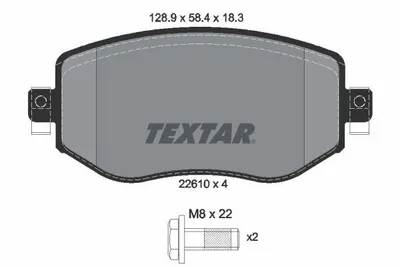 Obrázok produktu pre Brzdové doštičky Textar pre Renault Megane