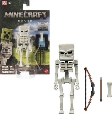 Image de Figurine d'action et ensemble d'accessoires Minecraft, squelette de 10 cm