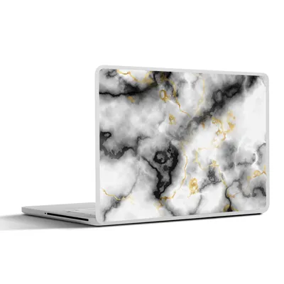 Produktbild von MuchoWow® Laptop Aufkleber Sticker Cover Achat - Gold - Marmor - Edelsteine 32.5x23.5 cm - Sticker für Laptop - Selbstklebend