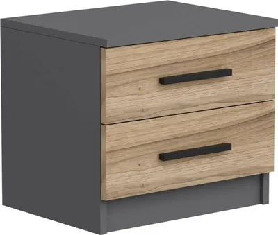 Immagine prodotto di Iune - Comodino, 50x47x40h cm Marrone Noce, un Ripiano