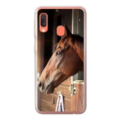 Produktbild von MuchoWow® Handyhülle Schutzhülle Hülle für Samsung Galaxy A20e Pferd - Stall - Sonne Silikon Softcase Handy Hülle - Abdeckung