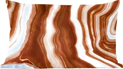Produktbild von MuchoWow® Zierkissen Sofakissen Wohnzimmer Dekokissen 50x30 cm Achat - Braun - Gold - Geode Stein - Wohnzimmerdekoration - Polster mit Photo