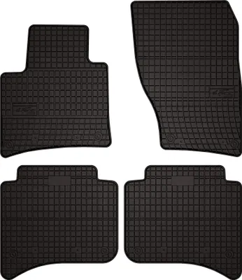 Produktbild von Gummifußmatten passend für Volkswagen Touareg II (SUV, Bj. 2010-2018) –  schwarz, passgenau, mit Befestigungen set 4 Stk. - Gummi-Automatten