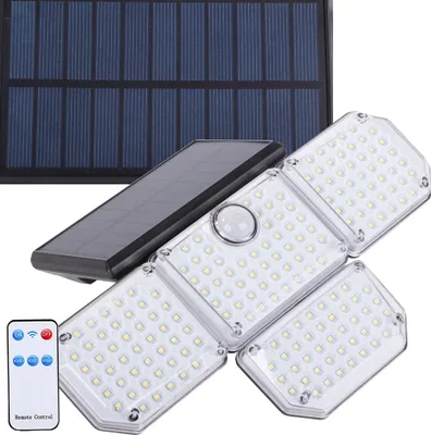 Obrázek produktu pro Solární lampa 181 led se soumrakovým senzorem pohybu + dálkové ovládání zahradní pouliční lampy