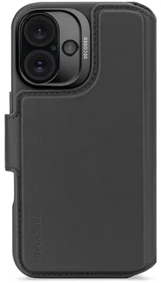 Zdjęcie produktu dla Decoded Leather Detachable Wallet, Z klapką, Apple, iPhone 16, 15,5 cm (6.1"), Czarny