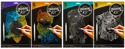 Produktbild von GRAFIX Regenbogen Kratzbild Katze