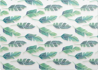 Produktbild von Tropische Blätter – Bodenschutzmatte – Stuhlunterlage 140x100 cm – Rutschfest – Hartbodenmatte