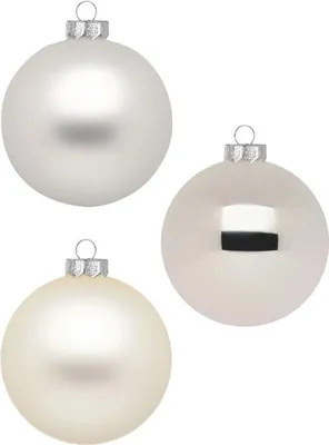 Immagine prodotto di Baubles natalizi in vetro 10cm 6 pezzi - Cloud Dancer