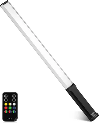 Zdjęcie produktu dla LIYADI Ręczna lampka LED RGB Akumulatorowa lampka fotograficzna 10 trybów oświetlenia 12 poziomów jasności 1000 lumenów 3200-5600K temperatura barwowa z przenośnym kieszonkowym pilotem na smyczy