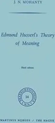 Image de La théorie de la signification d'Edmund Husserl