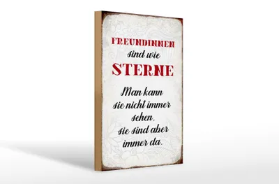 Produktbild von Holzschild Spruch 20x30cm Freundinnen sind wie Sterne