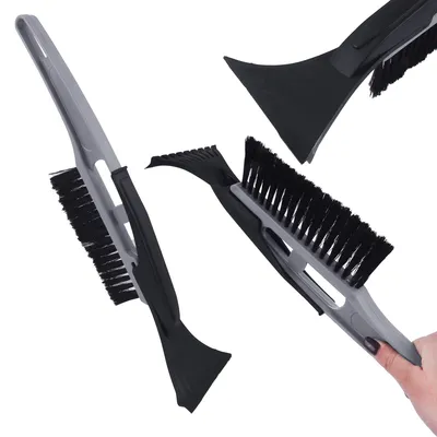Produktbild von Eiskratzer mit Schneebesen 2in1 Set Eisschaber Auto Eisbrecherzähne Schaber 40cm