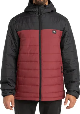 Zdjęcie produktu dla Kurtka męska Billabong Surf Check pikowana z kapturem czarno bordowa S