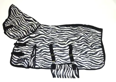 Produktbild von HKM Fliegendecke mit Halsteil und Bauchlatz - zebra