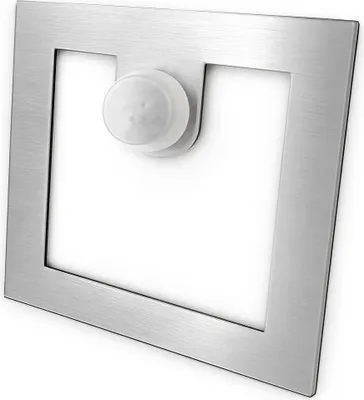Obrázek produktu pro Nástěnné svítidlo - osvětlení schodiště - 230V IP20 - s detektorem pohybu - stříbrné - LED žárovka G4 neutrální bílá 4000K v sadě