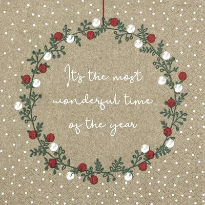 Produktbild von 20 Servietten Wonderful Time - Most wonderful time 33x33cm