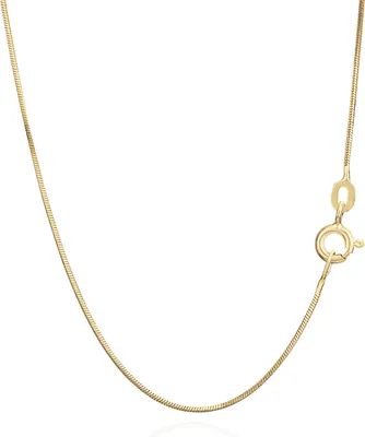 Zdjęcie produktu dla Łańcuszek wężykowy o długości 45 cm, wykonany z żółtego złota próby 585, z diamentami, o grubości 0,7 mm, ważący 2,00 g, model 9456