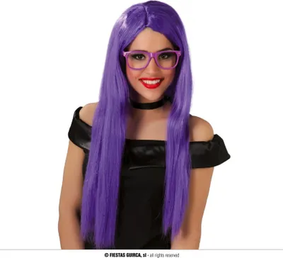 Immagine prodotto di parrucca lunga viola capelli lisci per le donne