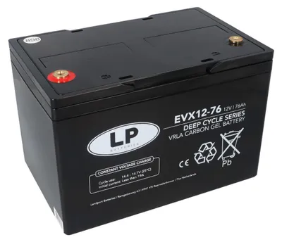 Produktbild von Landport EVX12-76 T6 12V 76Ah AGM-GEL Blei-Carbon Deep Cycle
