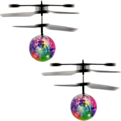 Produktbild von 2   x Infrarot LED Fliegender Heli Ball | IR Sensor Hubschrauber Kugel | Mini Heliball | Selbstfliegender Kugel Helikopter | Leuchtball Helicopter