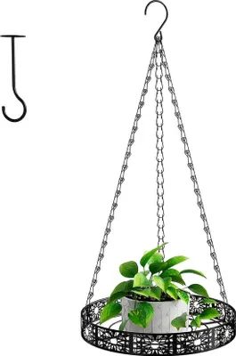 Obrázok produktu pre Kruhové závesné kvetináče na balkón a do záhrady, čierne