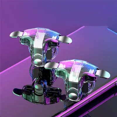 Zdjęcie produktu dla 1 Telefon partnerski Gry Triggers Joystick dla PUBG Gaming L1R1 Shooter Fire Controller Transparent