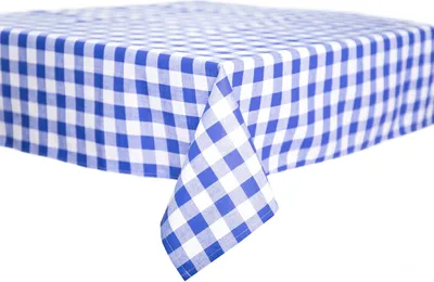 Produktbild von Züchen Tischwäsche 20 mm Karo Baumwolle karriert Landhaus 130 x 130 - blau