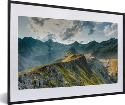 Produktbild von MuchoWow® MuchoWow® Gerahmtes Poster Die Alpen in Österreich 60x40 cm - Poster mit zchwarzem Bilderrahmen - Schlafzimmer - Plakat in Rahmen - Drucken