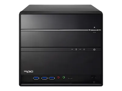 Produktbild von Shuttle XPC cube Barebone SH570R6 - S1200, Intel H570, 1x PCIe X16, 1x PCIe X4, 2x M.2, 2xDP, 1xHDMI, 2x LAN, 1x 5.25", 2x 3.5", 300W PSU, Cube, PC Barebone, Intel H570, LGA 1200 (Socket H5), DDR4-SDRAM, 300 W