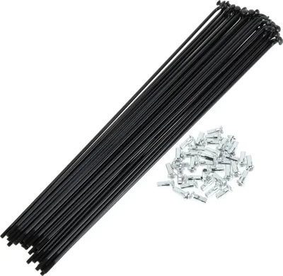 Produktbild von 1 Satz Universal-Fahrradspeichen 12G 245mm Länge Fahrradrad Speichen Nippel Schwarz Kohlenstoffstahl