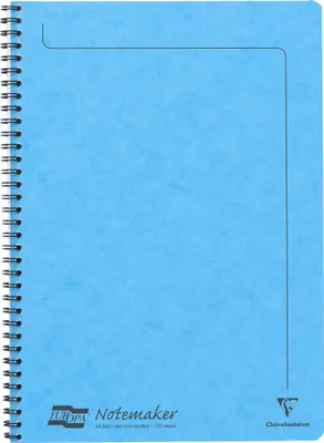 Produktbild von Clairefontaine 10x Doppelspiralheft A4 60 Blatt liniert Türkis 482/1148Z