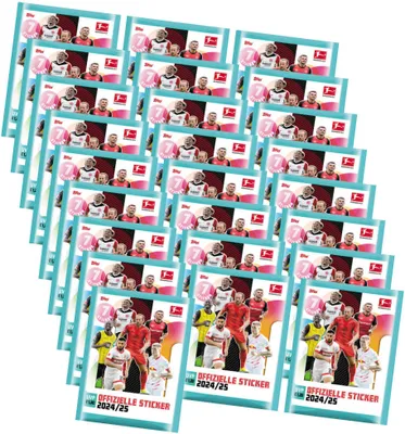 Produktbild von Topps Bundesliga Sticker 2025 - Fußball Sammelsticker - 25 Tüten