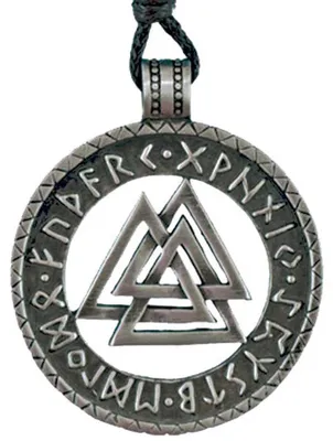 Produktbild von Wotansknoten Anhänger Schmuck Zinn 35mm mit Schnur
