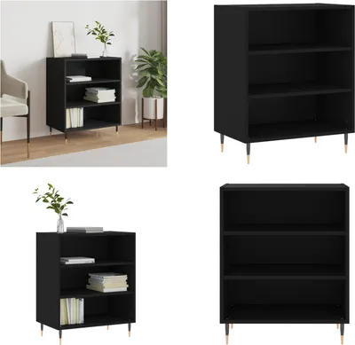 Produktbild von vidaXL Sideboard Schwarz 57x35x70 cm Holzwerkstoff - Sideboard - Sideboards - Lagerschrank - Buffet