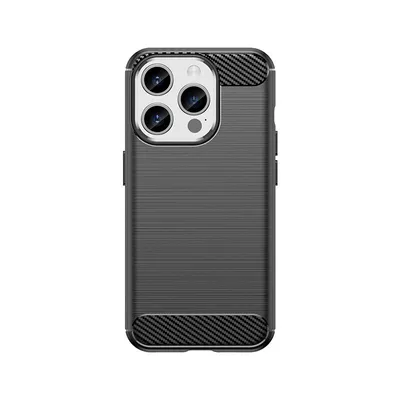 Produktbild von Carbon Shield TPU Hülle für iPhone 15 Pro - Schwarz KP27709