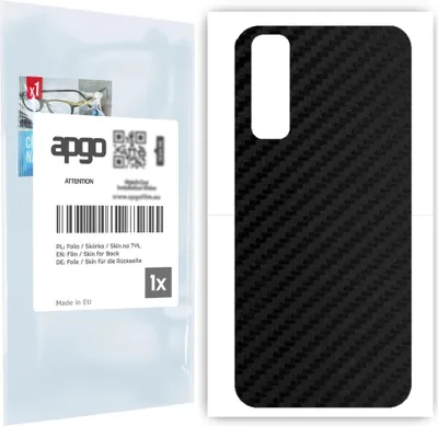 Produktbild von apgo Rückseite Schutzfolie für Realme 7 -  Hinten Schutzfolie Carbon, Rückseite Folie schützt vor Kratzern und Fingerabdrücken