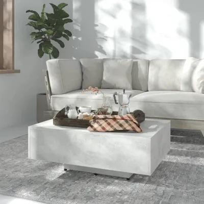 Obrázok produktu pre Konferenčný stolík "Gübs" z drevotrieskovej dosky v betónovo sivej farbe. Rozmery (š/v/d) 85x31x55 cm