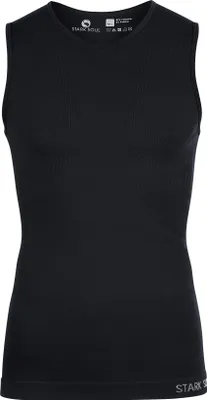 Produktbild von Tanktop Unterzieh-Shirts Ärmellos Seamless - WARM UP -, Herren Sport Shirts – Schwarz – Gr.: M/L