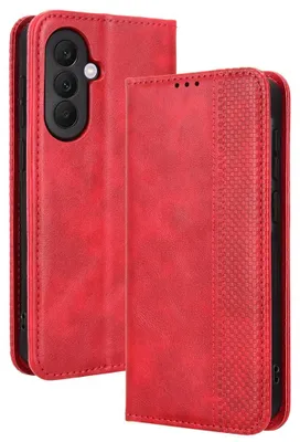 Produktbild von Samsung Galaxy A37 Hülle - Coverup Vintage Style Klapphülle - Rot