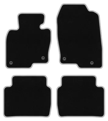 Immagine prodotto di Tappetini in moquette per Mazda CX-5 II 2017- (SUV) – set 4 pezzi, nero/argento, su misura – Wielganizator CARLUX