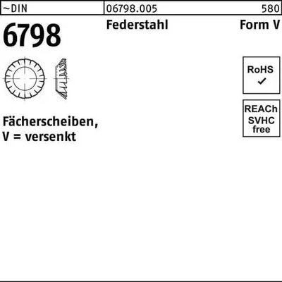 Produktbild von Reyher  Fächerscheiben DIN 6798 Federstahl V 8,4 (2000 Stück)
