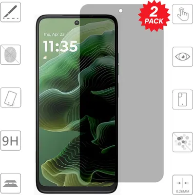 Immagine prodotto di Per Motorola Moto G35 5G 2x 2.5D 0,26 mm Privacy 9H Pellicola di vetro temperato
