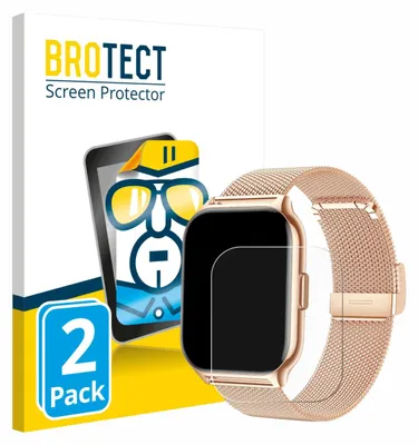 Produktbild von 2x Für APAUK Smartwatch 2.01" Schutzfolie BROTECT Displayschutz Display Schutz Folie Klar Transparent