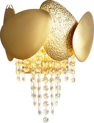 Immagine prodotto di Mia - Lampada da parete in cristallo 35 cm Metallo+Vetro 2xG9 Oro