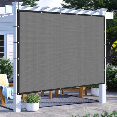 Obrázek produktu pro Sluneční plachta s očky - 2x2m stínící síť do zahrady, venkovní ochrana proti slunci, stínící síť do skleníku, na terasu, na rostliny, do kurníku, větruodolná, vodopropustná