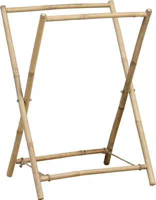 Produktbild von Handtuchhalter aus bambusrohr 2 stangen faltbar - bambus - Tendance