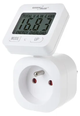 Obrázok produktu pre GB615: Wattmeter, merač energie, 16A, max. 3680 W, LCD displej